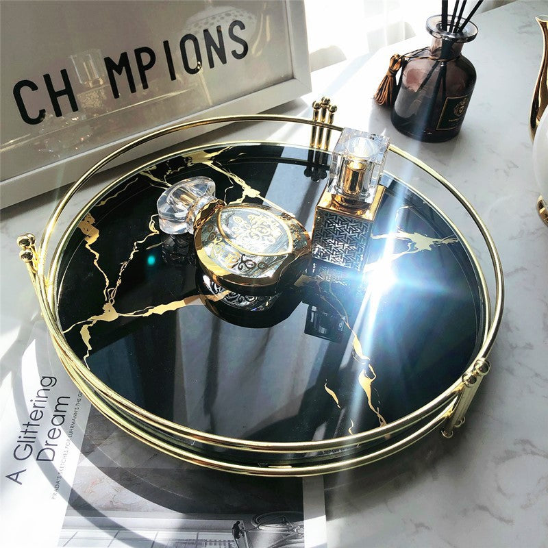 Plateau Marbre — Marble Glass Vanity & Décor Tray