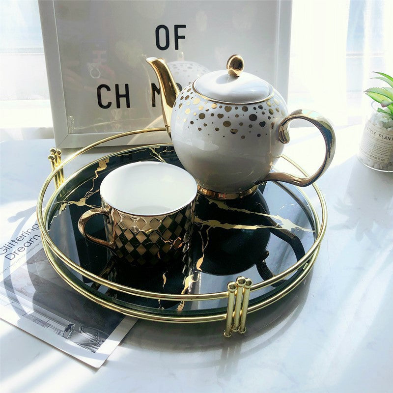 Plateau Marbre — Marble Glass Vanity & Décor Tray