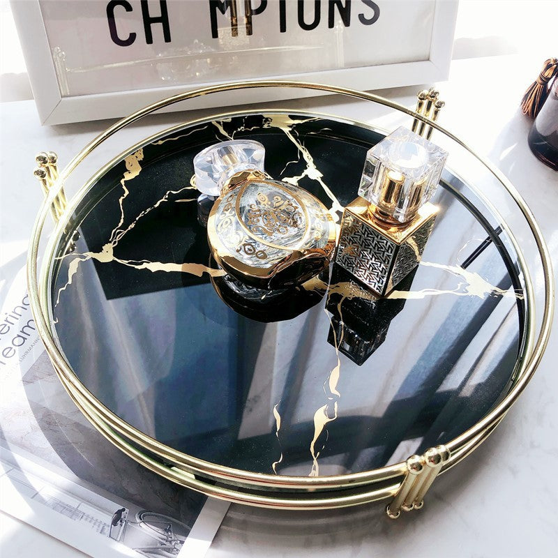 Plateau Marbre — Marble Glass Vanity & Décor Tray