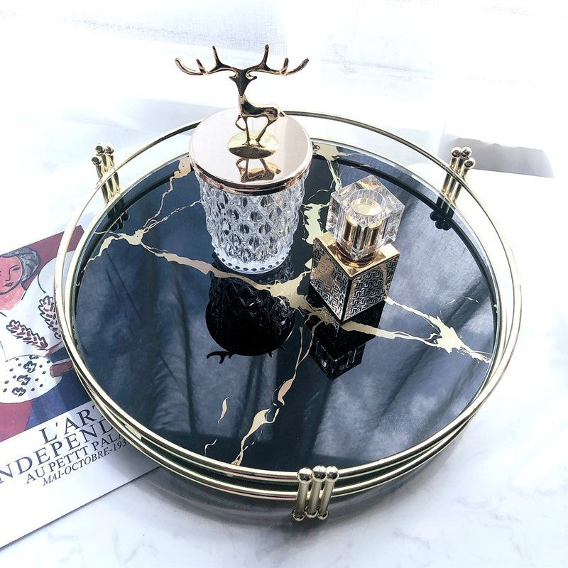 Plateau Marbre — Marble Glass Vanity & Décor Tray
