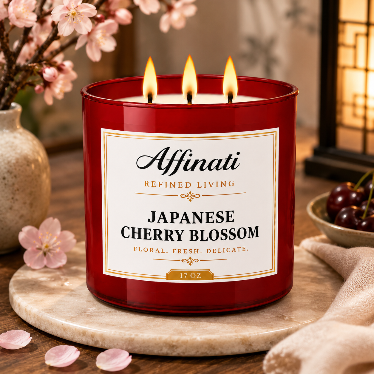 Japanese Cherry Blossom 3-Wick Candle