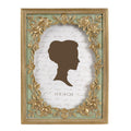 AELS 5x7 Inch Vintage Black Picture Frame Elegant Antique Photo Frames with Glass Front Photo Display Tabletop Wall Hanging Gift Ideas Gold and Green