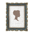 AELS 5x7 Inch Vintage Picture Frame Elegant Antique Photo Frames with Glass Front Photo Display Tabletop Wall Hanging Gift Ideas Vine Pattern Gold and Blue